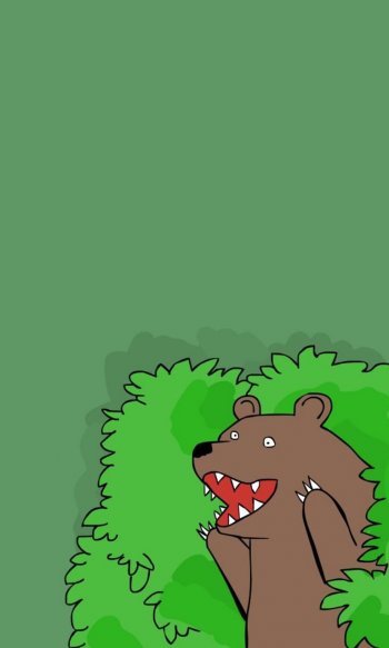 Статус картинка Медведь в кустах